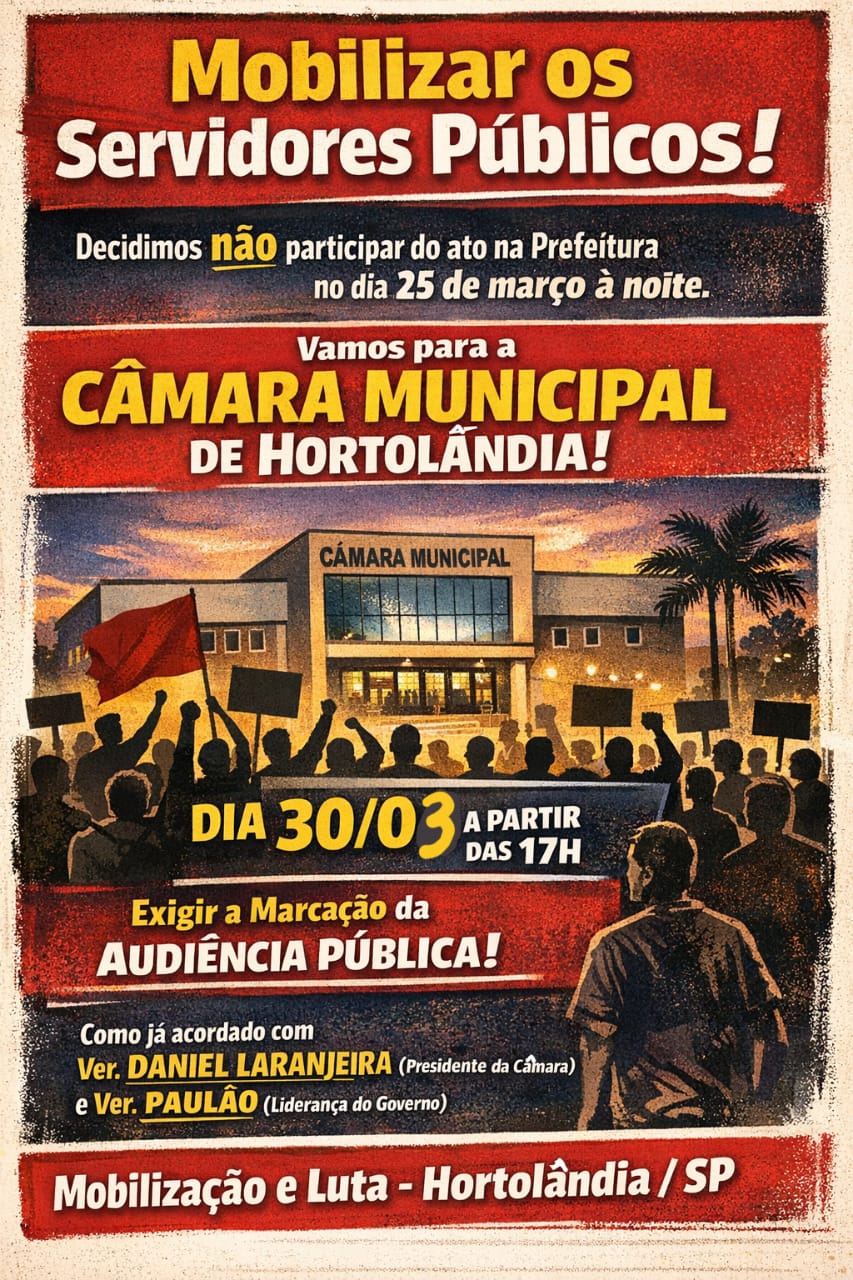 Não à Mobilizarção do dia 25 de março de 2026